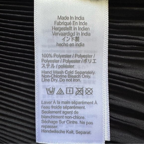 Madewell Blouse Pleated Flare-Sleeve Top Semisheer Black XXS NWT New - Picture 11 of 14